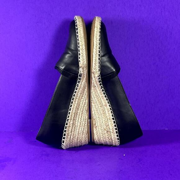 Kenneth Cole Reaction Black Wedge Espadrilles Women's Shoe Size 9.5 - Picture 6 of 9